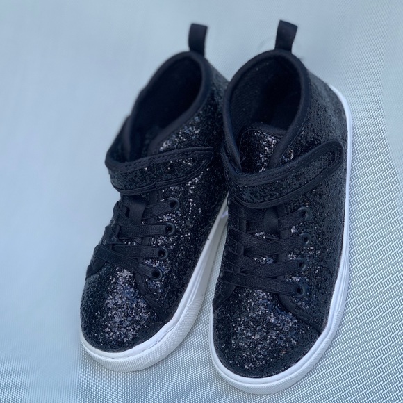Toddler Girls Athletic Glitter Hi-Top Sneakers New - Picture 5 of 8
